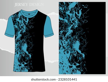Fabric textile for Sport t-shirt ,Soccer jersey mockup for sports club. uniform front view.