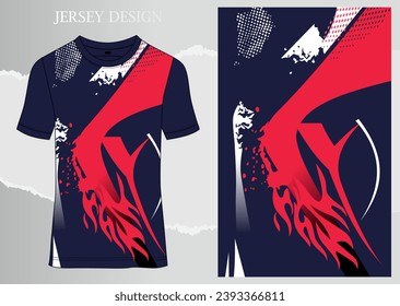 Fabric textile for Sport t-shirt ,Soccer jersey mockup for sports club. uniform front view.
