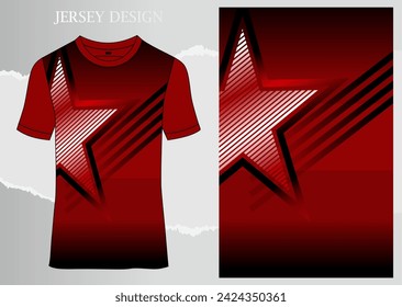 Fabric textile for Sport t-shirt ,Soccer jersey mockup for sports club. uniform front view.