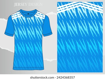 Fabric textile for Sport t-shirt ,Soccer jersey mockup for sports club. uniform front view.