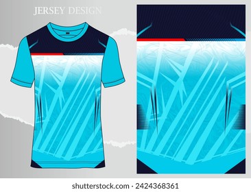 Fabric textile for Sport t-shirt ,Soccer jersey mockup for sports club. uniform front view.
