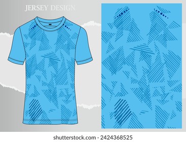 Fabric textile for Sport t-shirt ,Soccer jersey mockup for sports club. uniform front view.