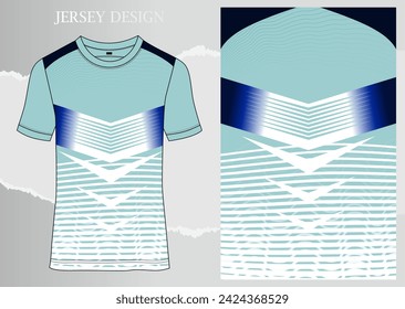 Fabric textile for Sport t-shirt ,Soccer jersey mockup for sports club. uniform front view.