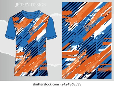 Fabric textile for Sport t-shirt ,Soccer jersey mockup for sports club. uniform front view.