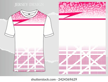 Fabric textile for Sport t-shirt ,Soccer jersey mockup for sports club. uniform front view.