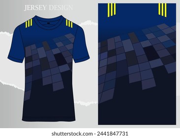Fabric textile for Sport t-shirt ,Soccer jersey mockup for sports club. uniform front view.