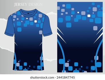 Fabric textile for Sport t-shirt ,Soccer jersey mockup for sports club. uniform front view.