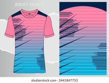 Fabric textile for Sport t-shirt ,Soccer jersey mockup for sports club. uniform front view.
