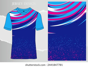 Fabric textile for Sport t-shirt ,Soccer jersey mockup for sports club. uniform front view.