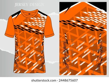 Fabric textile for Sport t-shirt ,Soccer jersey mockup for sports club. uniform front view.