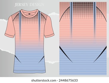 Fabric textile for Sport t-shirt ,Soccer jersey mockup for sports club. uniform front view.