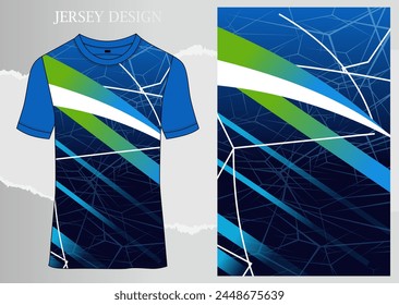 Fabric textile for Sport t-shirt ,Soccer jersey mockup for sports club. uniform front view.