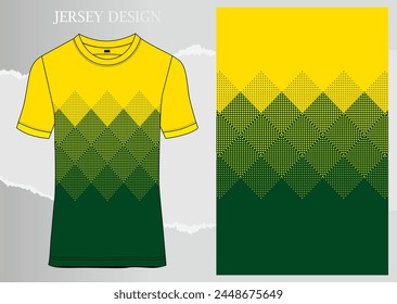 Fabric textile for Sport t-shirt ,Soccer jersey mockup for sports club. uniform front view.