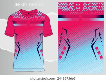 Fabric textile for Sport t-shirt ,Soccer jersey mockup for sports club. uniform front view.