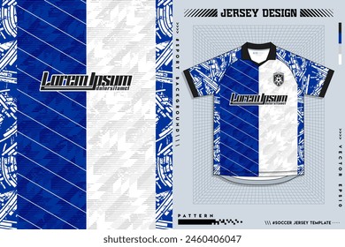 Fabric textile for Sport t-shirt ,Soccer jersey mockup for football club. uniform front view.