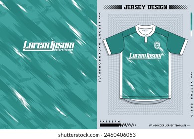 Fabric textile for Sport t-shirt ,Soccer jersey mockup for football club. uniform front view.