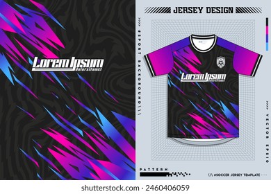 Fabric textile for Sport t-shirt ,Soccer jersey mockup for football club. uniform front view.