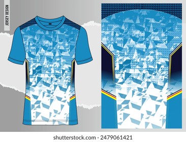 Fabric textile for Sport t-shirt ,Soccer jersey mockup for sports club. uniform front view.