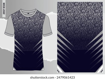 Fabric textile for Sport t-shirt ,Soccer jersey mockup for sports club. uniform front view.