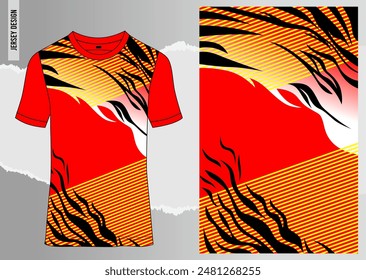 Fabric textile for Sport t-shirt ,Soccer jersey mockup for sports club. uniform front view.