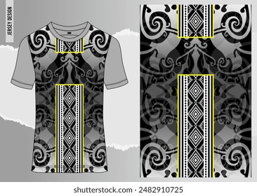 Fabric textile for Sport t-shirt ,Soccer jersey mockup for sports club. uniform front view.