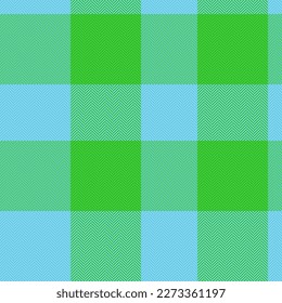 Fabric textile tartan. Pattern background seamless. Check texture plaid vector in green and cyan colors.