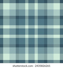 Fabric textile texture of seamless plaid vector with a tartan pattern background check in cyan and light colors.