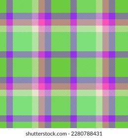 Fabric textile vector. Tartan background seamless. Check pattern texture plaid in green and light colors.