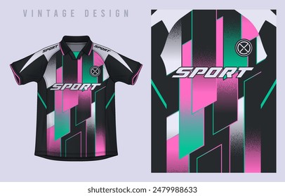 Fabric textile vintage design for Sport t-shirt, Soccer jersey mockup for football club. uniform front view.