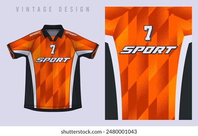 Fabric textile vintage design for Sport t-shirt, Soccer jersey mockup for football club. uniform front view.