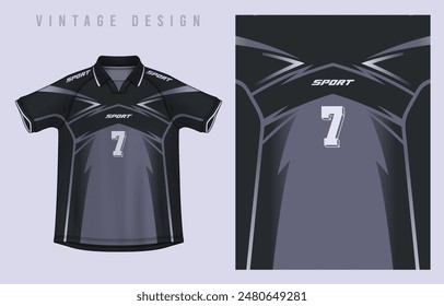 Fabric textile vintage design for Sport t-shirt, Soccer jersey mockup for football club. uniform front view.