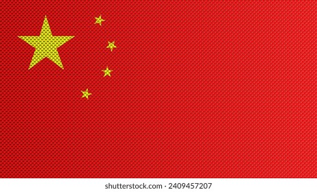 Fabric textile Wallpaper of The national Flag of People's Republic of China