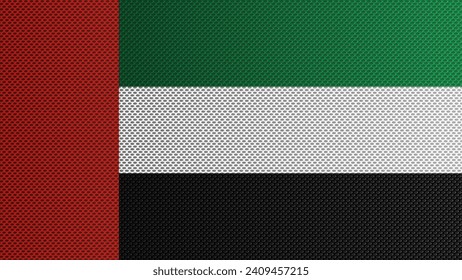Fabric textile Wallpaper of The national Flag of Uni Arab Emirates