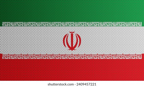 Fabric textile Wallpaper of The national Flag of Islamic Republic of Iran