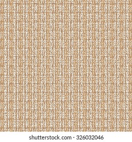 Fabric texture. Brown, white striped background. Abstract vector.