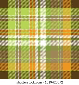 Fabric texture check plaid seamless pattern. Flat design. Vector illustration.
