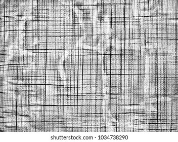 Fabric texture. Cloth knitted, cotton, wool background. Vector background. Grunge rough dirty background. Brushed black paint cover. Renovate wall frame grimy backdrop. Empty