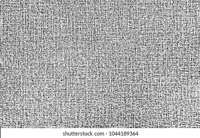 Fabric texture. Cloth knitted, cotton, wool background. Vector background. Grunge rough dirty background. Brushed black paint cover. Renovate wall frame grimy backdrop. Empty