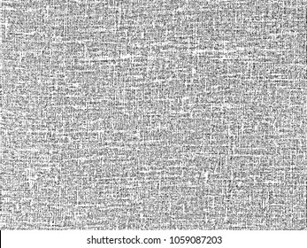Fabric texture. Cloth knitted, cotton, wool background. Vector background. Grunge rough dirty background. Brushed black paint cover. Renovate wall frame grimy backdrop. Empty