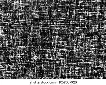 Fabric texture. Cloth knitted, cotton, wool background. Vector background. Grunge rough dirty background. Brushed black paint cover. Renovate wall frame grimy backdrop. Empty