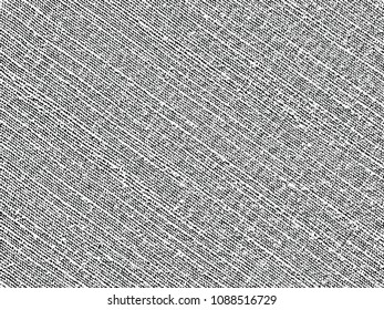 Fabric texture. Cloth knitted, cotton, wool background. Vector background. Grunge rough dirty background. Brushed black paint cover. Renovate wall frame grimy backdrop. Empty