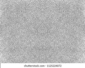 Fabric texture. Cloth knitted, cotton, wool background. Vector background. Grunge rough dirty background. Brushed black paint cover. Renovate wall frame grimy backdrop. Empty