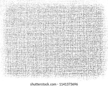 Fabric texture. Cloth knitted, cotton, wool background. Vector background. Grunge rough dirty background. Brushed black paint cover. Renovate wall frame grimy backdrop. Empty