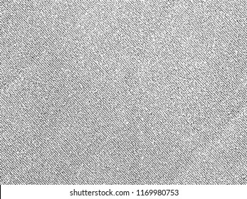 Fabric texture. Cloth knitted, cotton, wool background. Vector background. Grunge rough dirty background. Brushed black paint cover. Renovate wall frame grimy backdrop. Empty