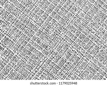 Fabric texture. Cloth knitted, cotton, wool background. Vector background. Grunge rough dirty background. Brushed black paint cover. Renovate wall frame grimy backdrop. Empty