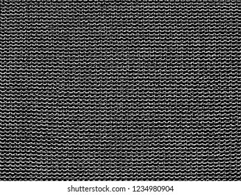 Fabric texture. Cloth knitted, cotton, wool background. Vector background. Grunge rough dirty background. Brushed black paint cover. Renovate wall frame grimy backdrop. Empty.Pattern