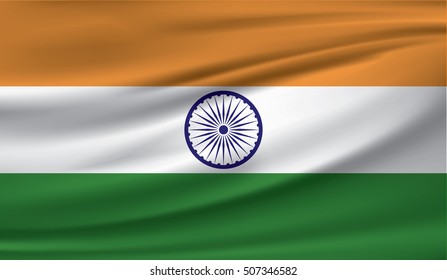 Fabric texture of the flag of India