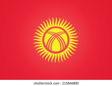 Fabric texture of the flag of Kyrgyzstan