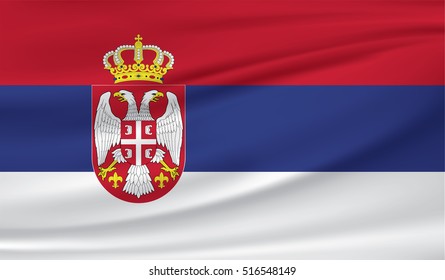 Fabric texture of the flag of Serbia