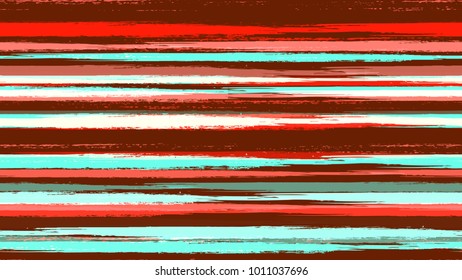 Fabric Texture with Grunge Strokes and Stripes. Hand Drawn Fashion Seamless Pattern. Paint Watercolor Style Stripes. Packaging, Fabric Print Design Background.